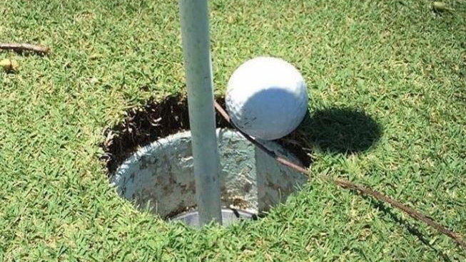 Would this be considered holed? Here's the ruling for this unique scenario